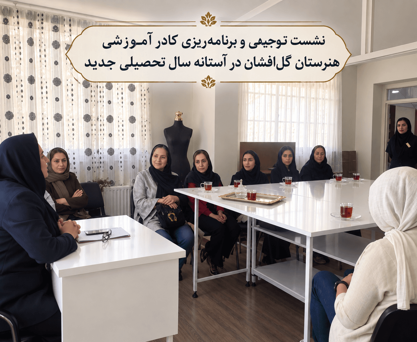 نشست توجیهی و برنامهریزی کادر آموزشی هنرستان گلافشان در آستانه سال تحصیلی جدید